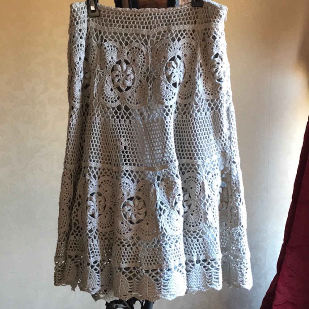 Fabulous Italian Cotton Crochet Skirt